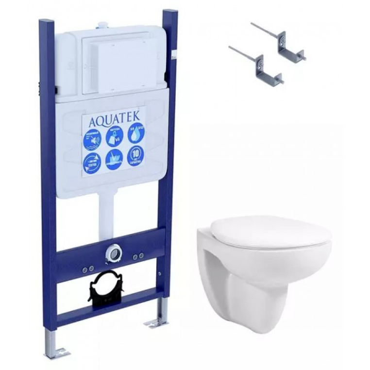 Унитаз с инсталляцией SET AQUATEK КАИР  KKI/14 с сиденьем soft-close