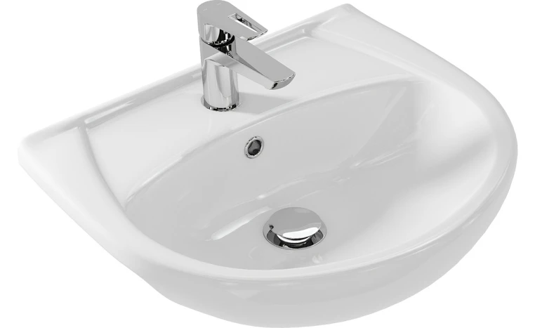 Раковина для мебели Cersanit Erica ERI55 1 отв., белый, Сорт1 полукруглая (S-UM-ERI55/1-w)