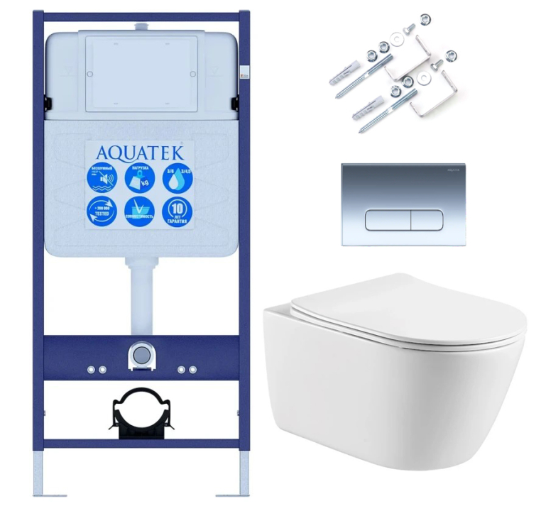 Унитаз с инсталляцией 3в1 SET AQUATEK ОБЕРОН KDI16