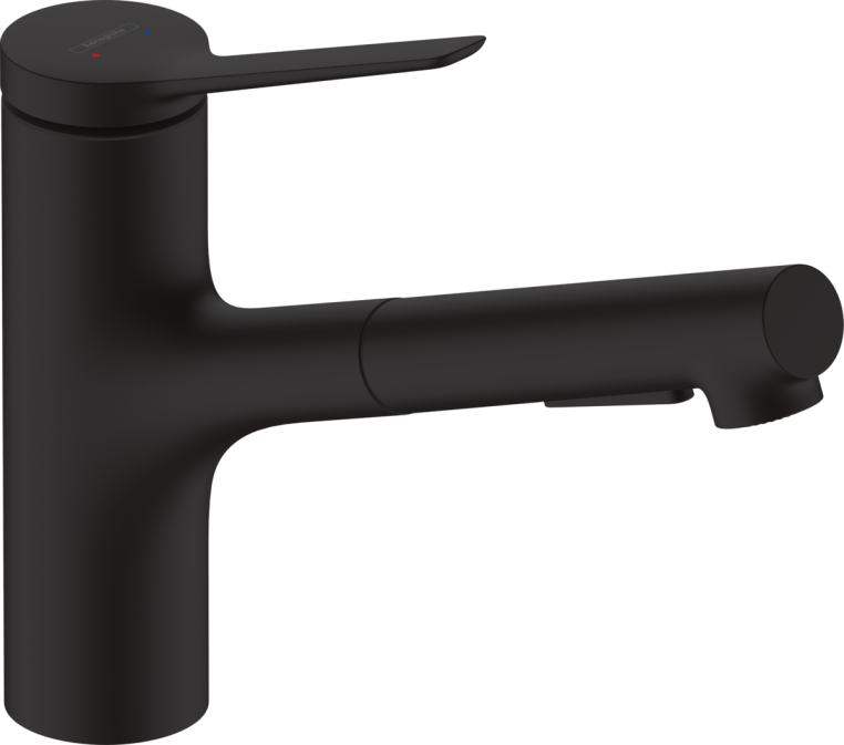 Смеситель для кухни Hansgrohe Zesis M33 74800670 с вытяжным душем, матовый черный