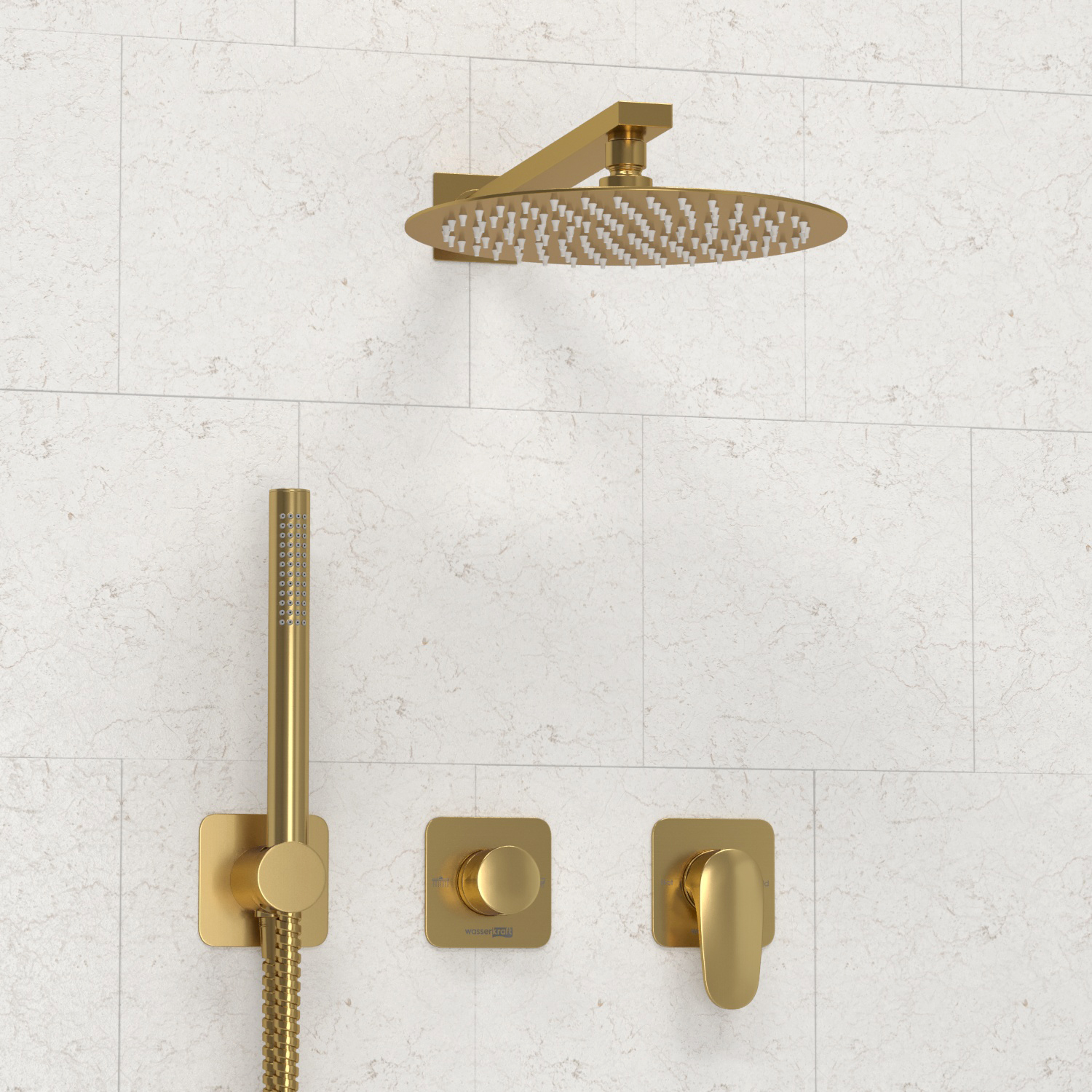 A3651.282.180.259.285.194.286  Встраиваемый комплект для душа с верхней душевой насадкой и лейкой