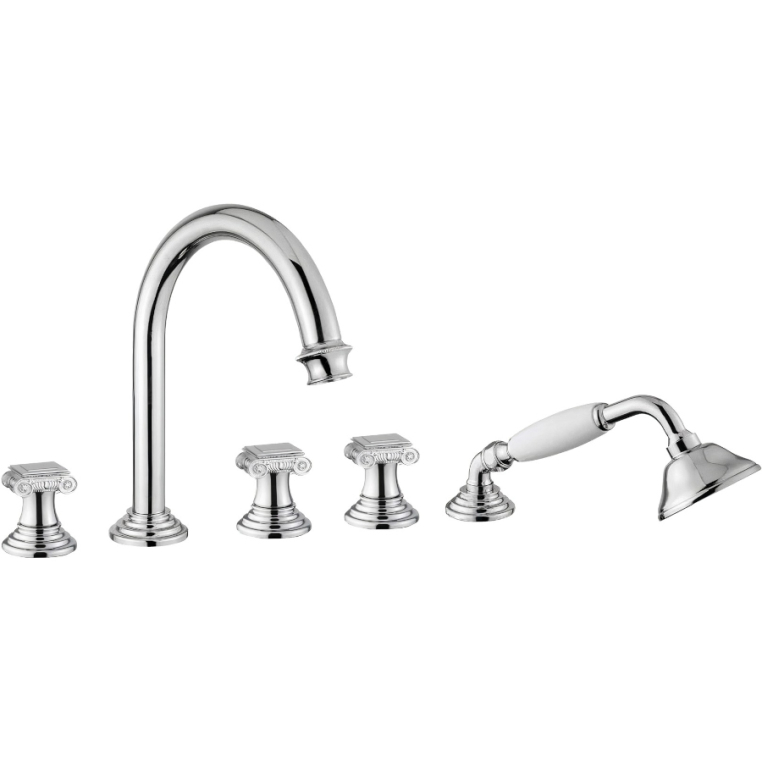 Смеситель на борт ванны с ручным душем Cezares Aphrodite APHRODITE-BVD-01-O хром