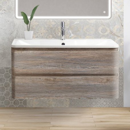Тумба с раковиной BelBagno Albano 80 подвесная, pino scania (ALBANO-800-2C-SO-PS+BB800/455-LV-MR-ALR)