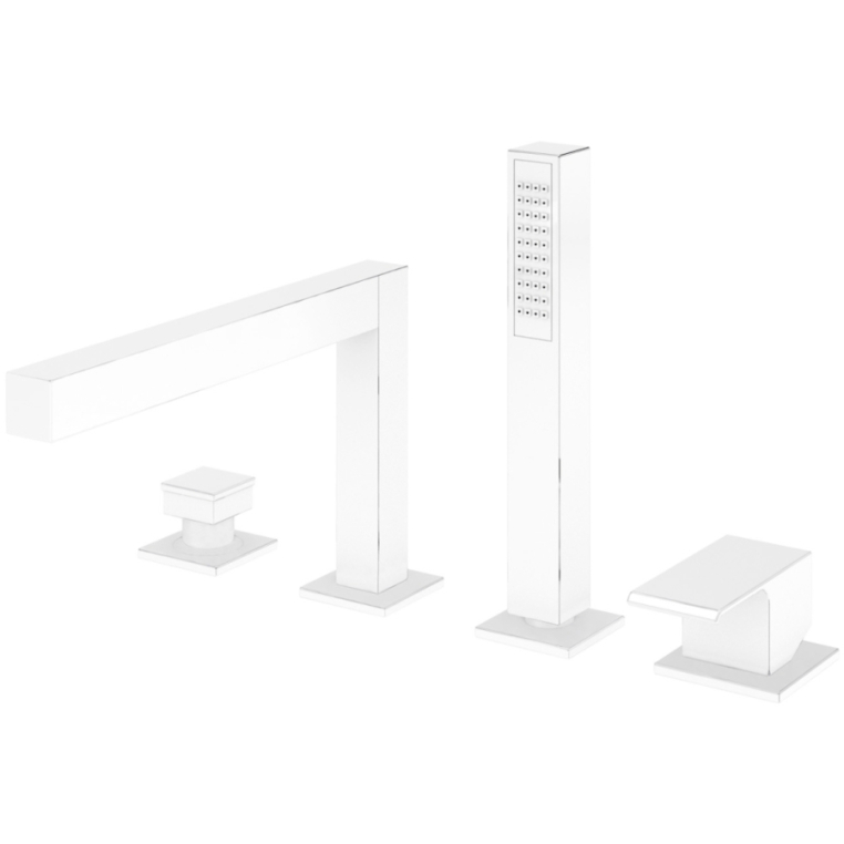 Смеситель Cezares Porta PORTA-BVDM4-BIO на борт ванны белый