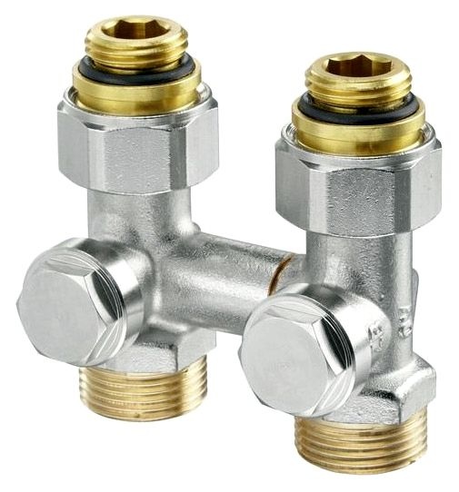 Вентиль Oventrop Мultiflex V ZB  1/2 AGx3/4 AG прямой с преднастройкой (1016291)