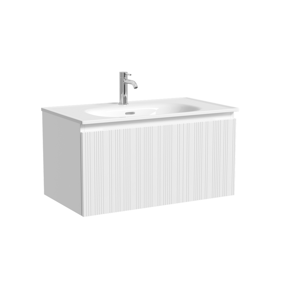 Тумба подвесная SANCOS Code 785х453х400, c одним  ящиком оснащенным доводчиками, цвет белый , арт. CD80W