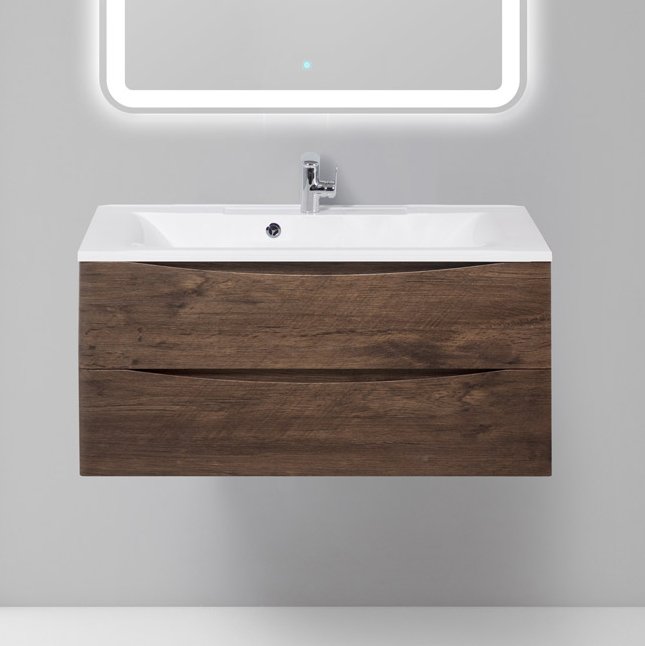 Тумба под раковину BelBagno Marino 100 rovere moro (MARINO-1000-2C-SO-RW-P)