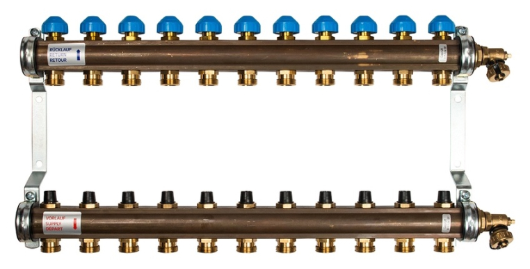 Коллектор Watts HKV-11 на 11 контуров, для теплых полов (10004190)