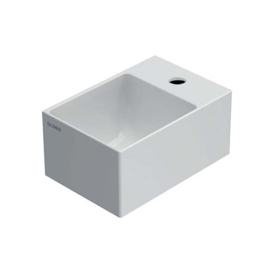 Globo B6R30BI Раковина T-Edge подвесная/для установки на столешницу, размер 30х20 см, крепеж в комплекте, с отверстием под смеситель, цвет bi (Bianco)