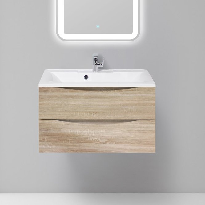 Тумба под раковину BelBagno Marino 80 rovere bianco (MARINO-800-2C-SO-WO-P)
