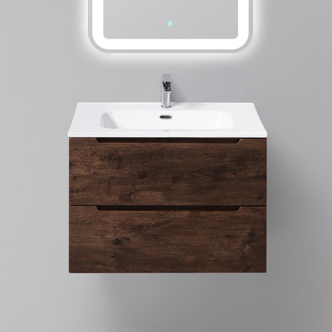 Тумба с раковиной BelBagno Etna 70 rovere moro (ETNA-700-2C-SO-RW-P+BB700ETL)