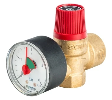 Watts  SVM 30-1/2 Предохранительный клапан с манометром 3 бар (TM-10004648(02.15.730)(02.15.733))