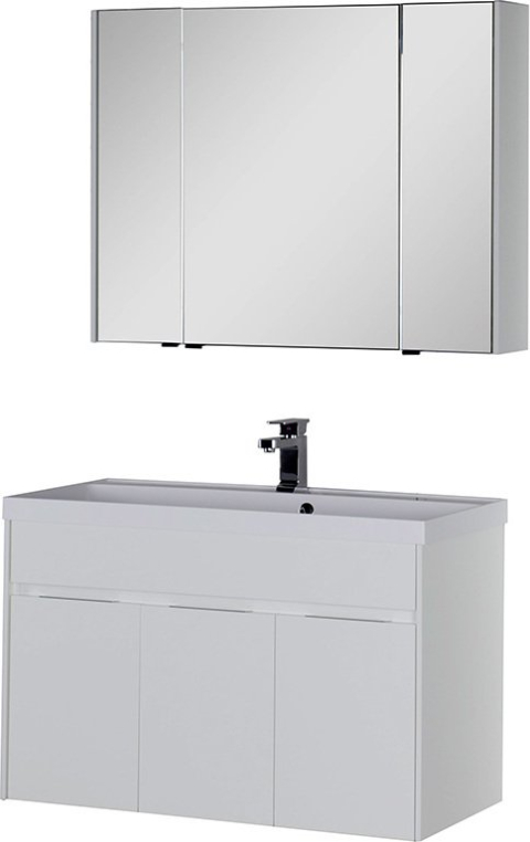 Комплект мебели Aquanet Латина 100 белая (179637+00179392+179636)