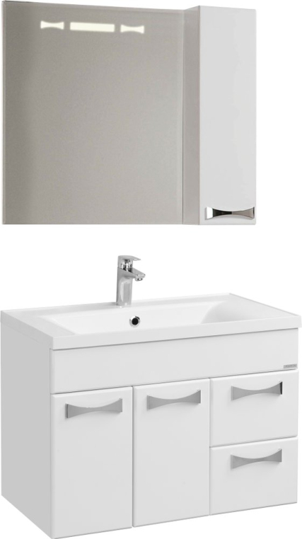 Комплект мебели Aquaton Диор 80 белая (1A1678K2DR010+1A168002DR01R)
