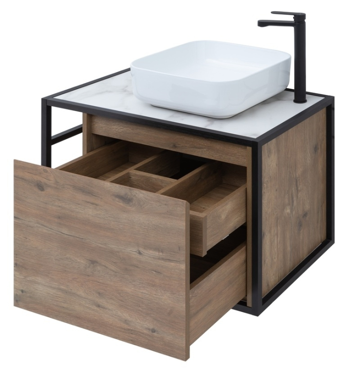 Тумба под раковину Aquanet Nova Lite Loft 75 R дуб рустикальный 00261657