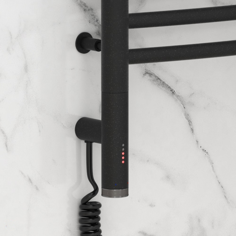 Электрический полотенцесушитель Сунержа Богема 3.0 выгнутая 800x500 МЭМ Лев. темный титан муар (15-5802-8050)