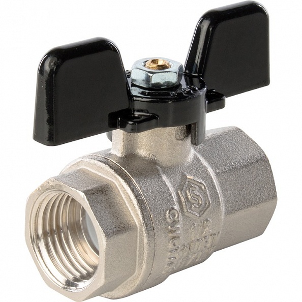 STOUT Кран шаровой полнопроходной, ВР/ВР, ручка бабочка 1/2" (SVB-0002-000015)