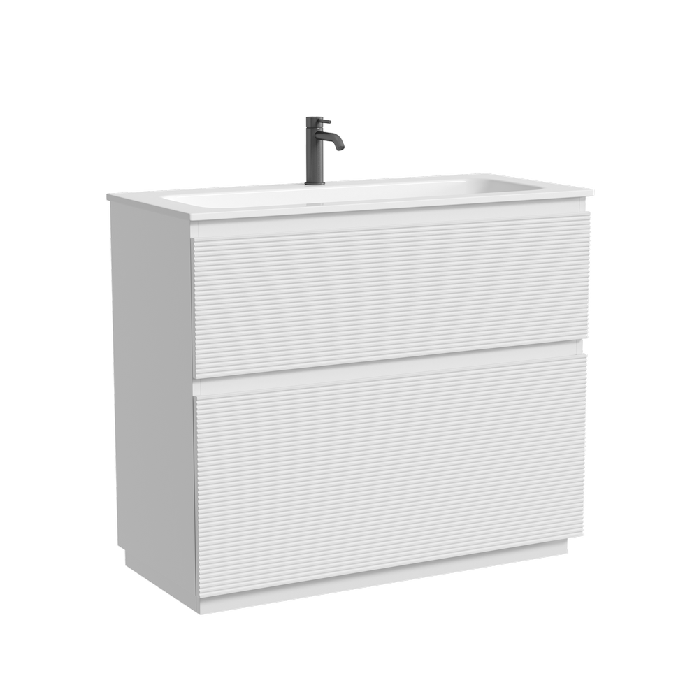 Тумба напольная SANCOS Folk Floor 995х445х850, c двумя ящиками оснащенными доводчиками, Bianco, арт.FL100FW