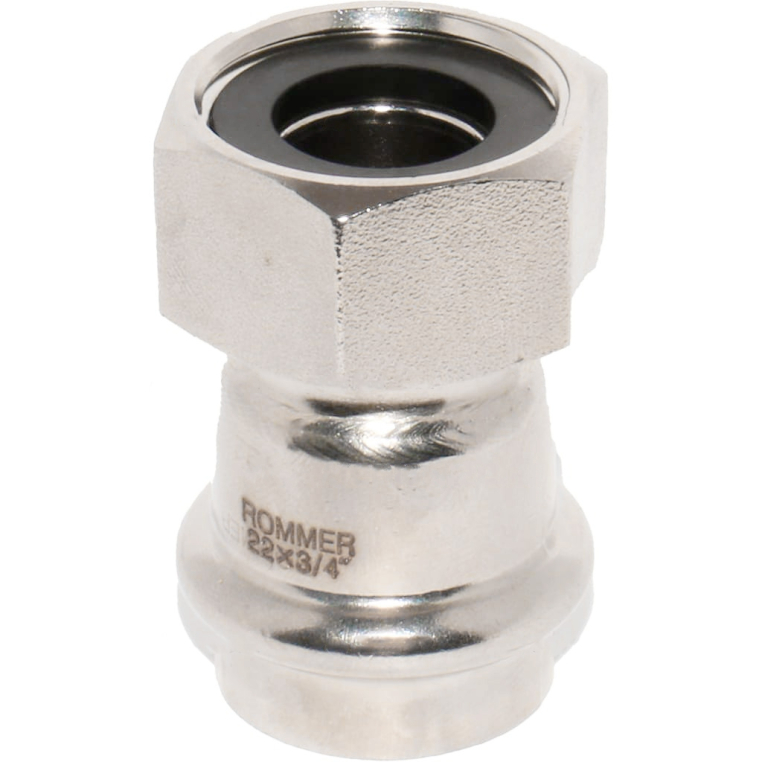RSS-0026-035114 ROMMER Переходник с накидной гайкой ВПр-ВР, 35х11/4, из нержавеющей стали прессовой