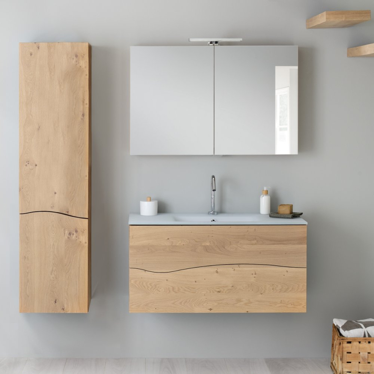 Комплект мебели Jacob Delafon Sherwood 100 натуральный дуб (EB1833RU-P6+EB1830RU-DE1+EB1837RU-P6)