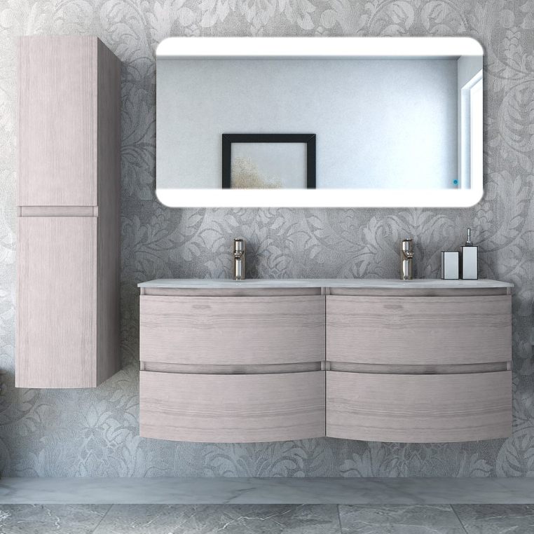 Комплект мебели Cezares Vague 140 две чаши rovere sbiancato (50156+54847+45006)