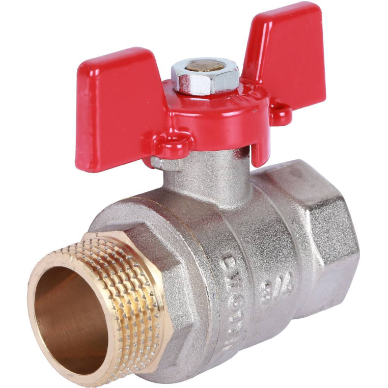 Шаровой кран ROMMER (RBV-0004-0210220) 3/4 ВН/НР, ручка бабочка