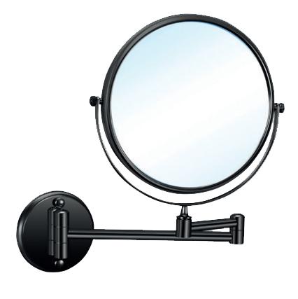 Зеркало для ванной Nofer Reflex 08009.2.N с 3 кратным увеличением, черное