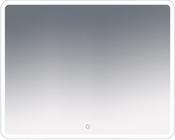 Зеркало Misty Неон 3 LED 100х80 сенсор на зеркале П-Нео10080-3ПРСНЗКУ с круглыми углами