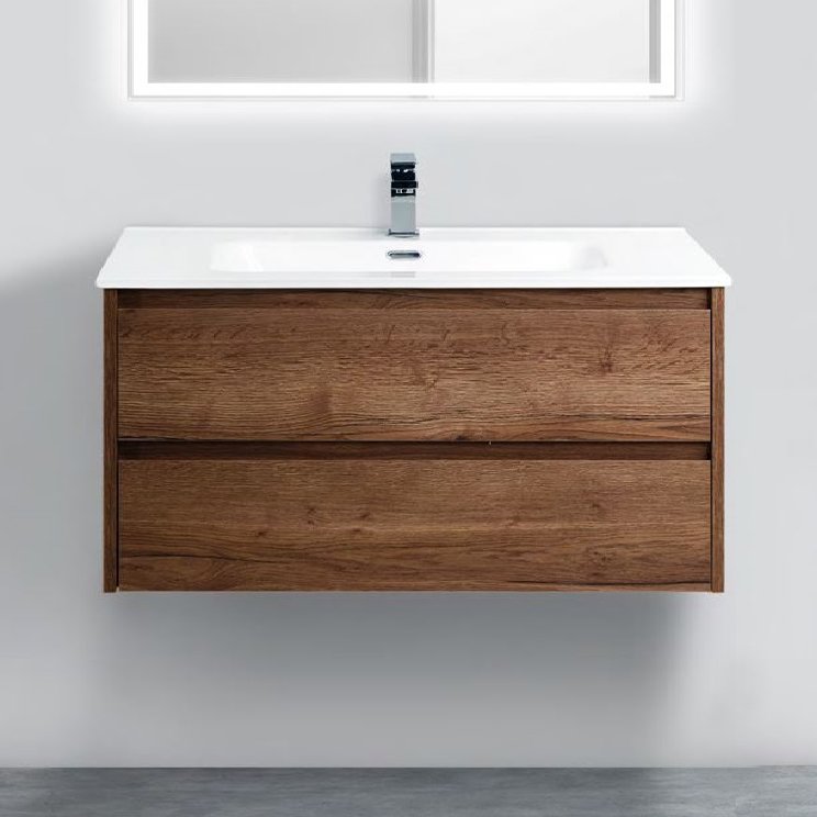 Тумба с раковиной BelBagno Kraft 100 rovere tabacco (KRAFT-1000-2C-SO-RT+BB1000ETL)