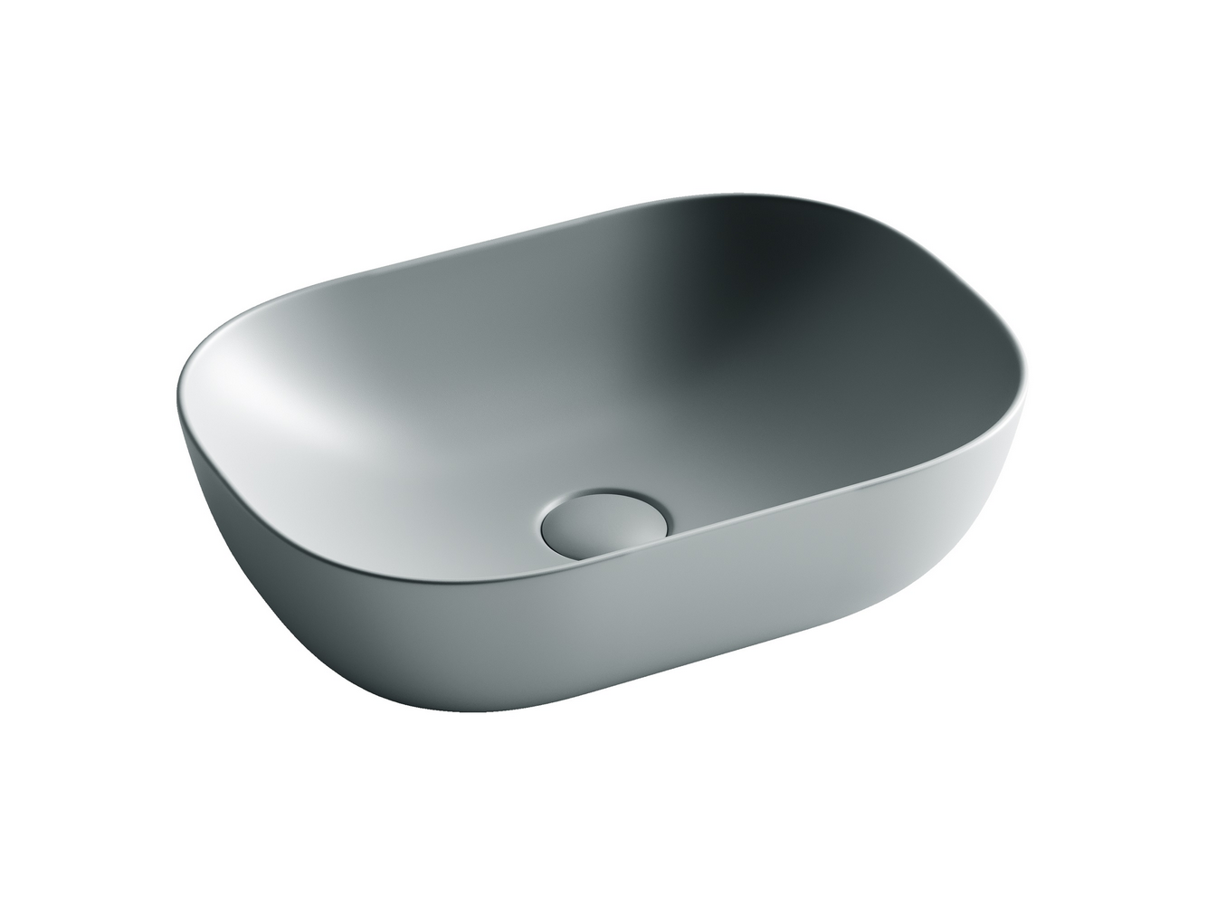 Накладные раковины CERAMICANOVA CN6009MH Умывальник чаша накладная прямоугольная Антрацит Матовый Element 455*325*135 мм