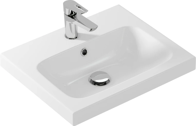 Раковина Cersanit Colour COL 50 B 1 отв., белый, Сорт1 прямоугольная (S-UM-COL50/1-w)