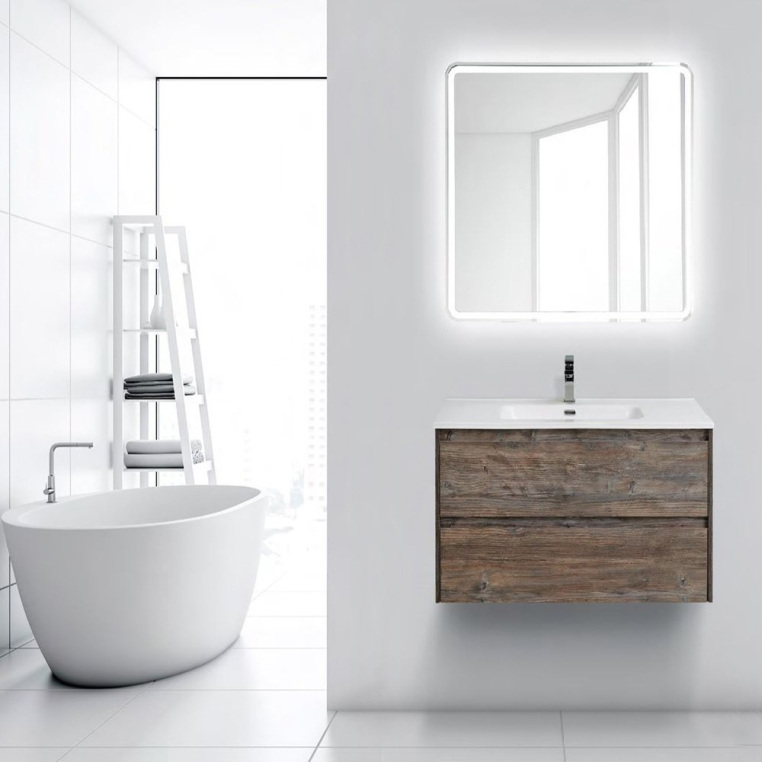 Комплект мебели BelBagno Kraft 90 pino pasadena (KRAFT-900-2C-SO-PP+BB900ETL+SPC-MAR-900-800-LED-TCH)