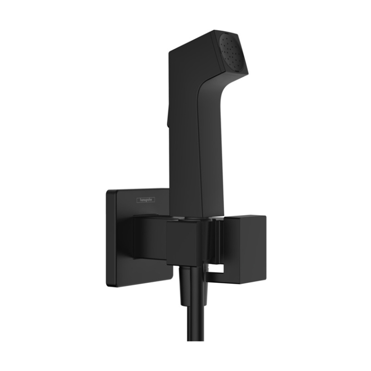 Комплект смесителя с гигиеническим душем Hansgrohe Bidette E 1jet 29233670 с держателем и шлангом