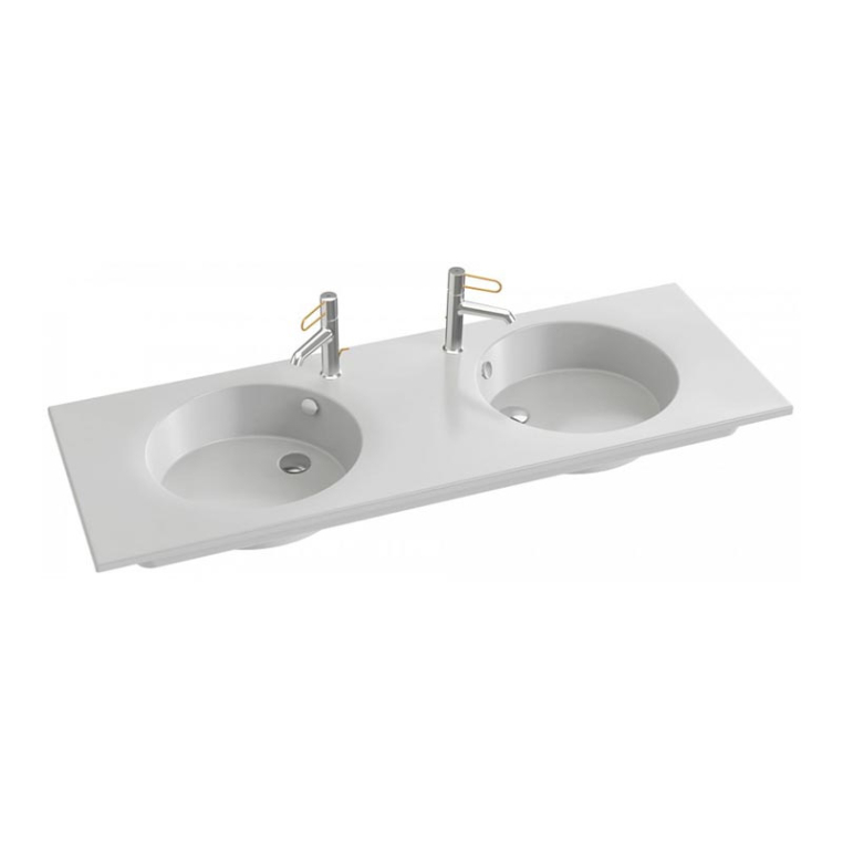 Раковина Jacob Delafon Odeon Rive Gauche 140 см EXAS112-Z-00 с гладкой нижней поверхностью