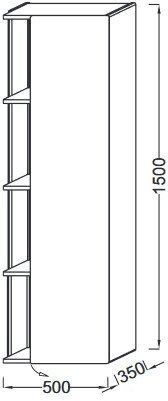 Подвесная колонна Jacob Delafon Terrace EB1179D-N23 (шарниры справа)