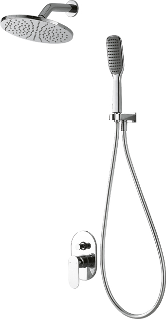 Встраиваемый смеситель с душевым набором Bravat Gina F865104C-A-ENG