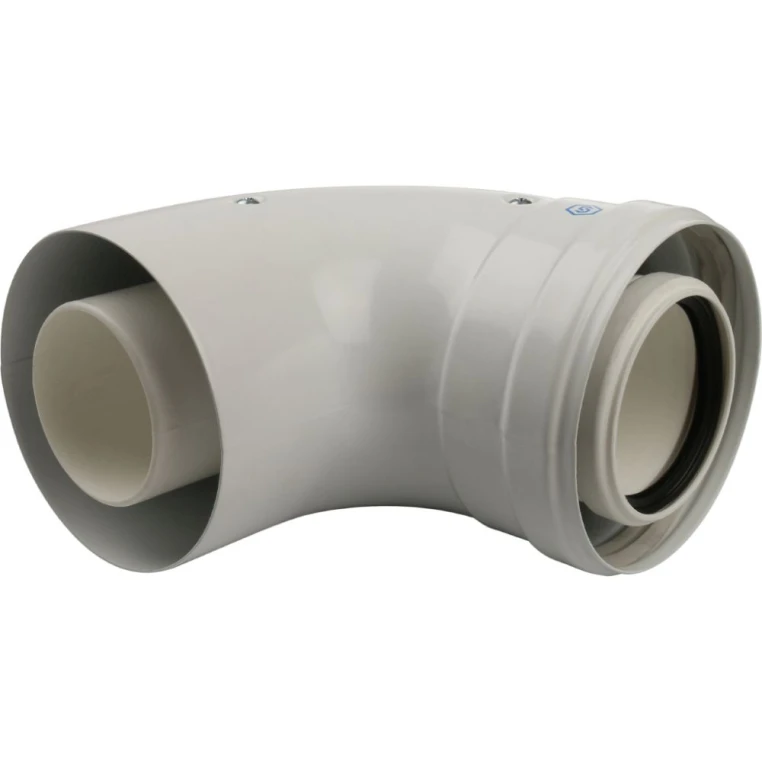 STOUT Отвод 90° Ø60/100 м/п PP-FE с инспекционным окном (SCA-8610-010090)