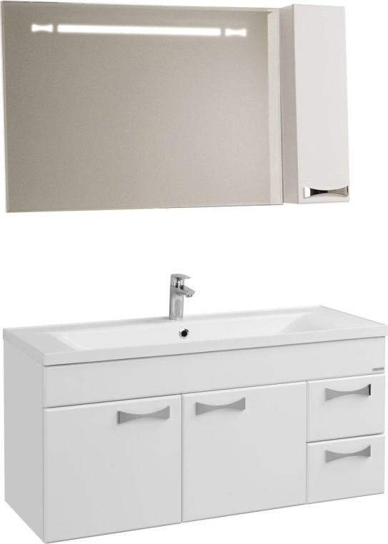 Комплект мебели Aquaton Диор 120 белая (1A1106K2DR010+1A110702DR01R)