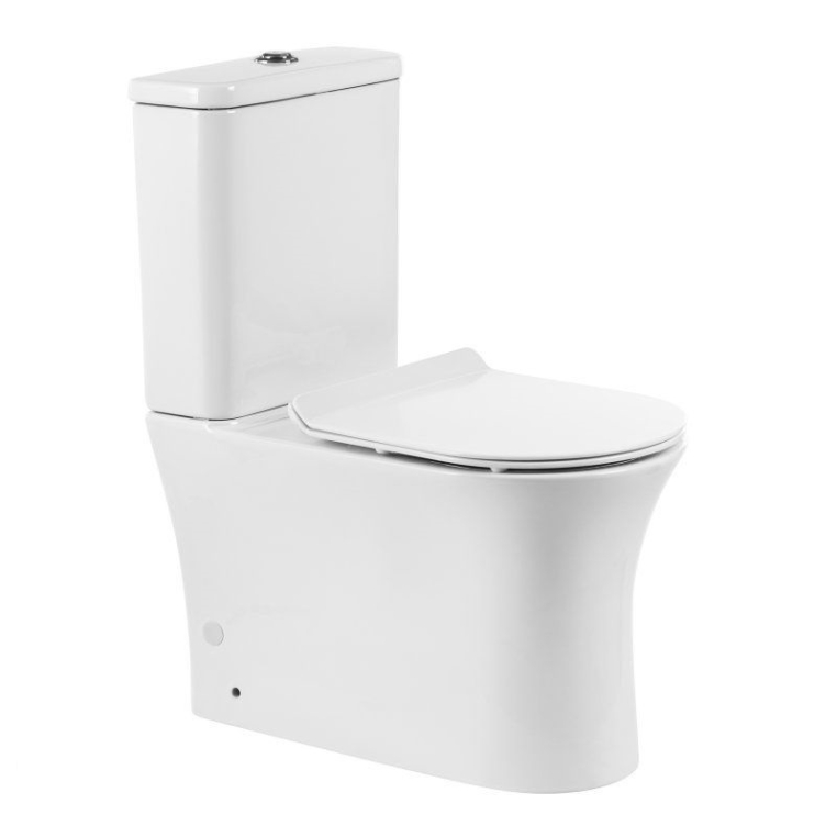 Напольный унитаз BelBagno Ancona с бачком и микролифтом, безободковый BB1224CPR-P+BB1224T+BB2111SC