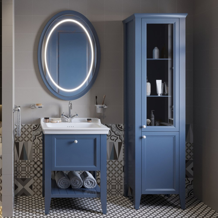 Комплект мебели VitrA Valarte 65 стальной синий (65775+65789)
