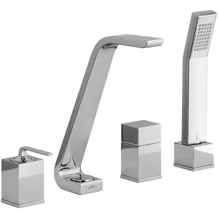 Смеситель на борт ванны Webert Wolo WO850701015, хром (внешняя часть)