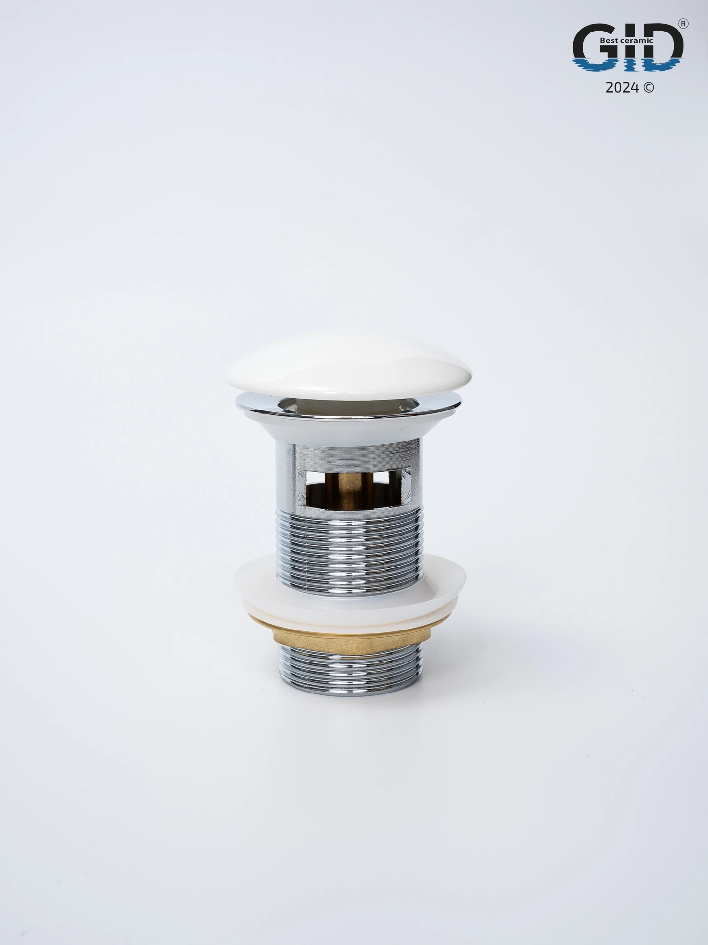 Донный клапан Gid с переливом Wh100-1 71102K белый 7x7x10