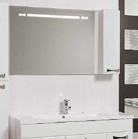 Зеркало Aquaton Диор 120 (1A110702DR01R) правостороннее, белое