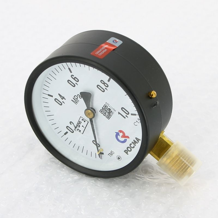 Манометр Росма ТМ-510 P.00 100/10 (1/2", 0-10 бар, 1,5) радиальный 00000006836