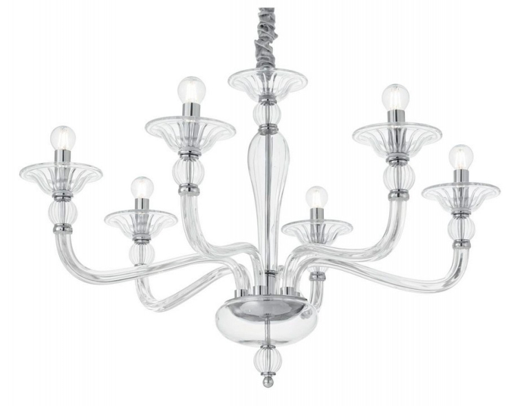 Подвесная люстра Ideal Lux Danieli DANIELI SP6 TRASPARENTE