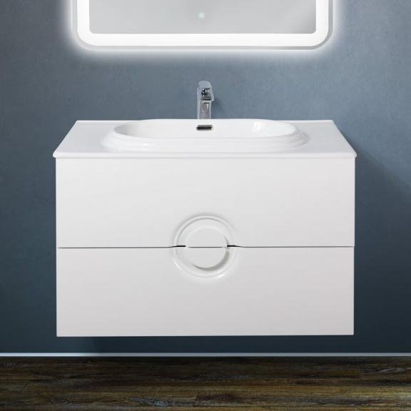 Тумба под раковину BelBagno Onda 80 см ONDA-800-2C-SO-BL Bianco Lucido