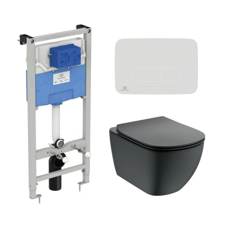 Подвесной унитаз с инсталляцией Ideal Standard T3868V3/459AW