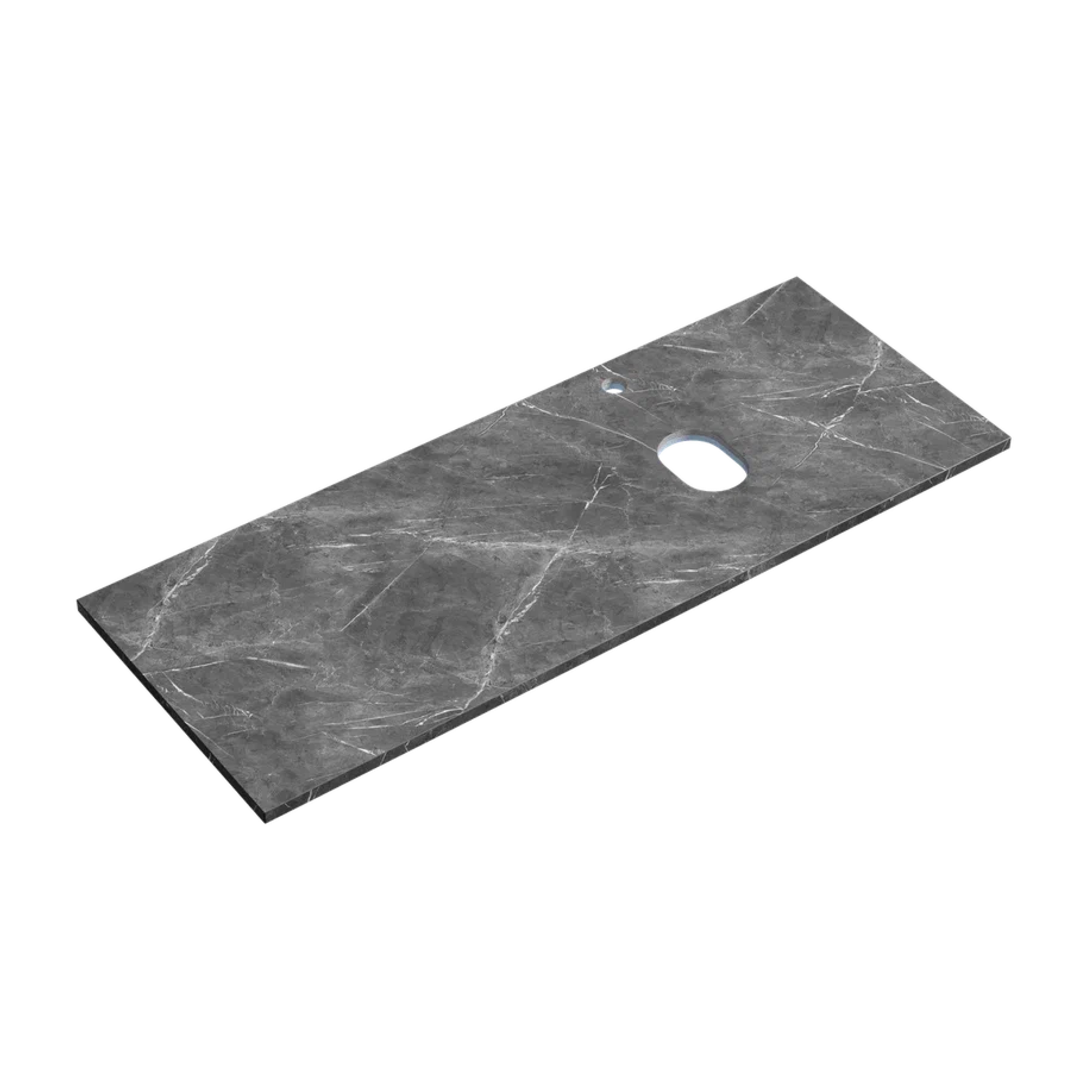 Столешница для ванной комнаты SANCOS 1200х460, цвет black sky, арт. TT120A1XR, правая