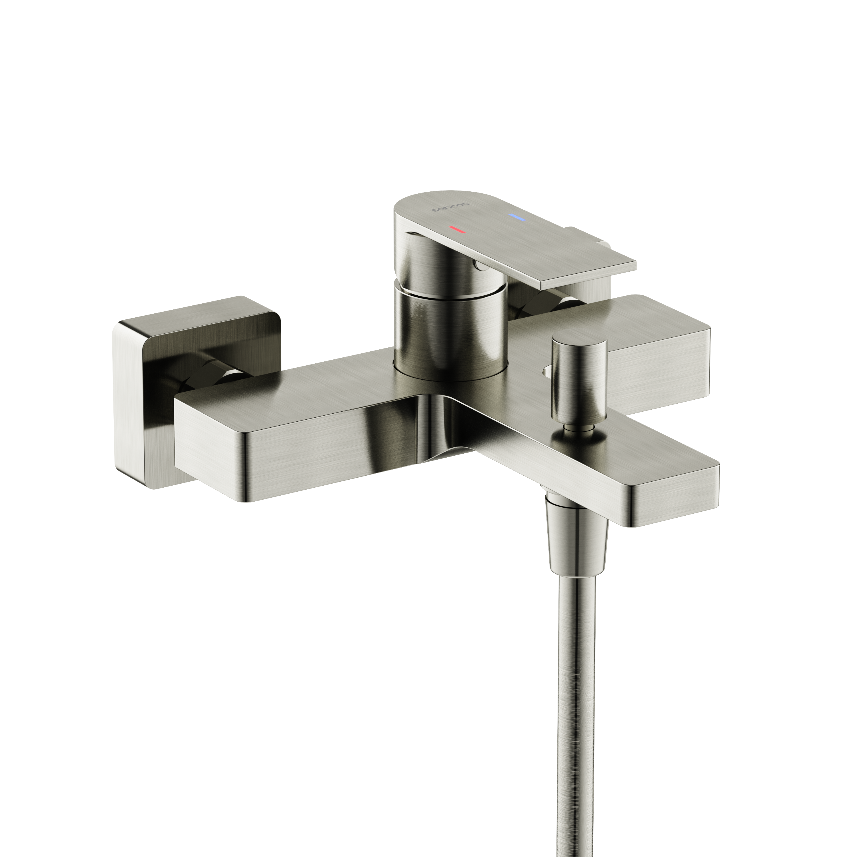 Смеситель для ванны и душа SANCOS Studio, брашированный никель, PVD покрытие,  арт. SC9018BN