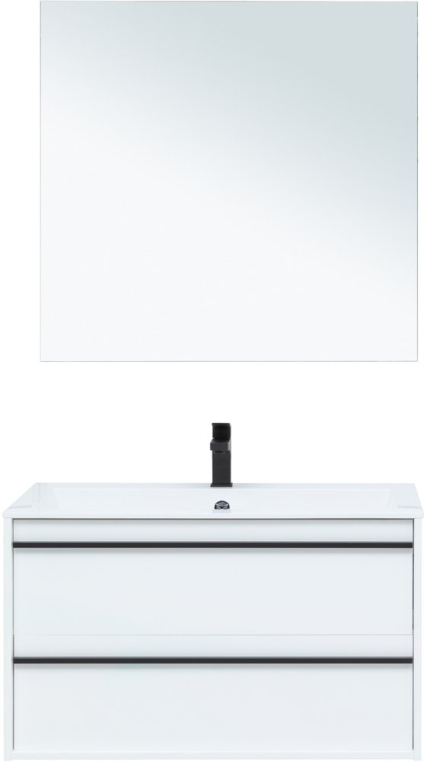 Комплект мебели Aquanet Lino 90 белый матовый (00253904+00270157+00253908)